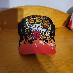 Ed Hardy Vibrant Tiger Cap in Red and Black